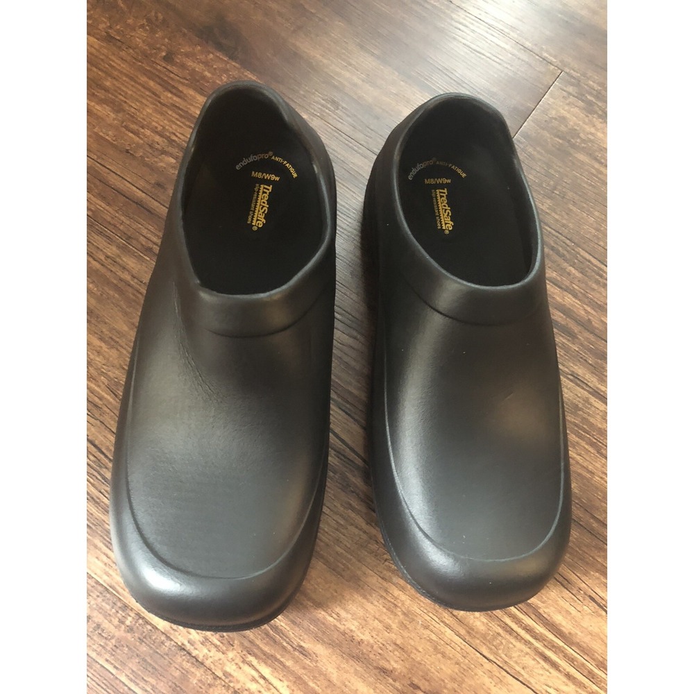 Tred‎ Safe Clogs Unisex Oil-Slip Resistant M8/W9w NWOP Non-Marking Shoes Black